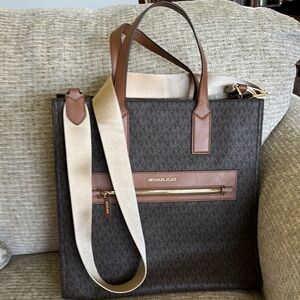 Michael Kors Brown and Tan Kenly Tote